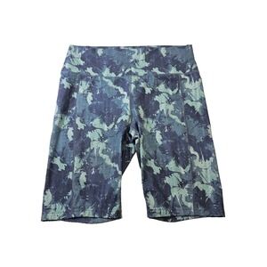 Brisas L Pull On Bermuda Slim Fit Workout Shorts Athletic Stretch Gym EUC